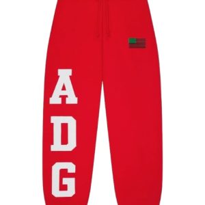 ADG Pan African American Flag Sweatpant Red