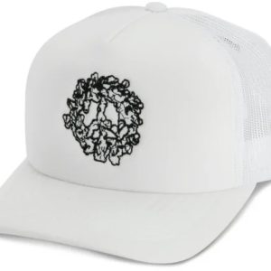 Denim Tears Cotton Wreath Southern Man Trucker Hat – White