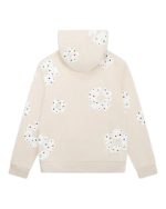 Denim Tears Rhinestone Cotton Wreath Zip Oatmeal Hoodie