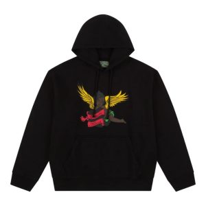 Embroidered Logo Hoodie black