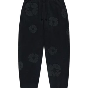 Mono Cotton Wreath Sweatpants Black