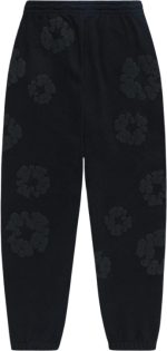 Mono Cotton Wreath Sweatpants Black