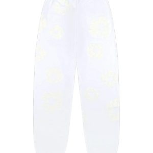 Mono Cotton Wreath Sweatpants White