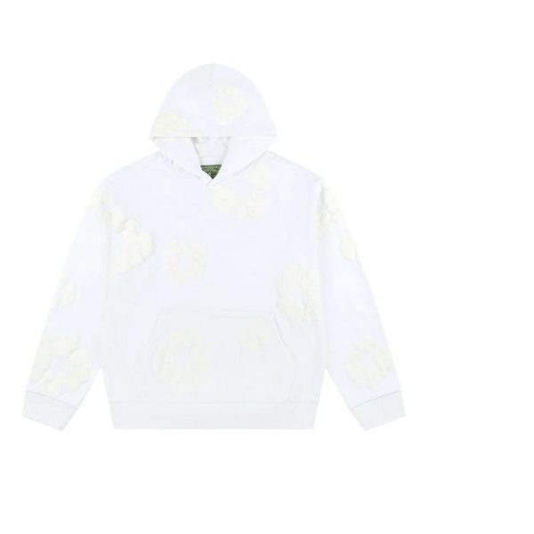 Mono Cotton Wreath Hoodies White