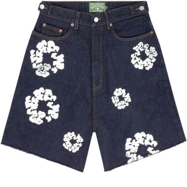 The Cotton Wreath Jean Short Blue